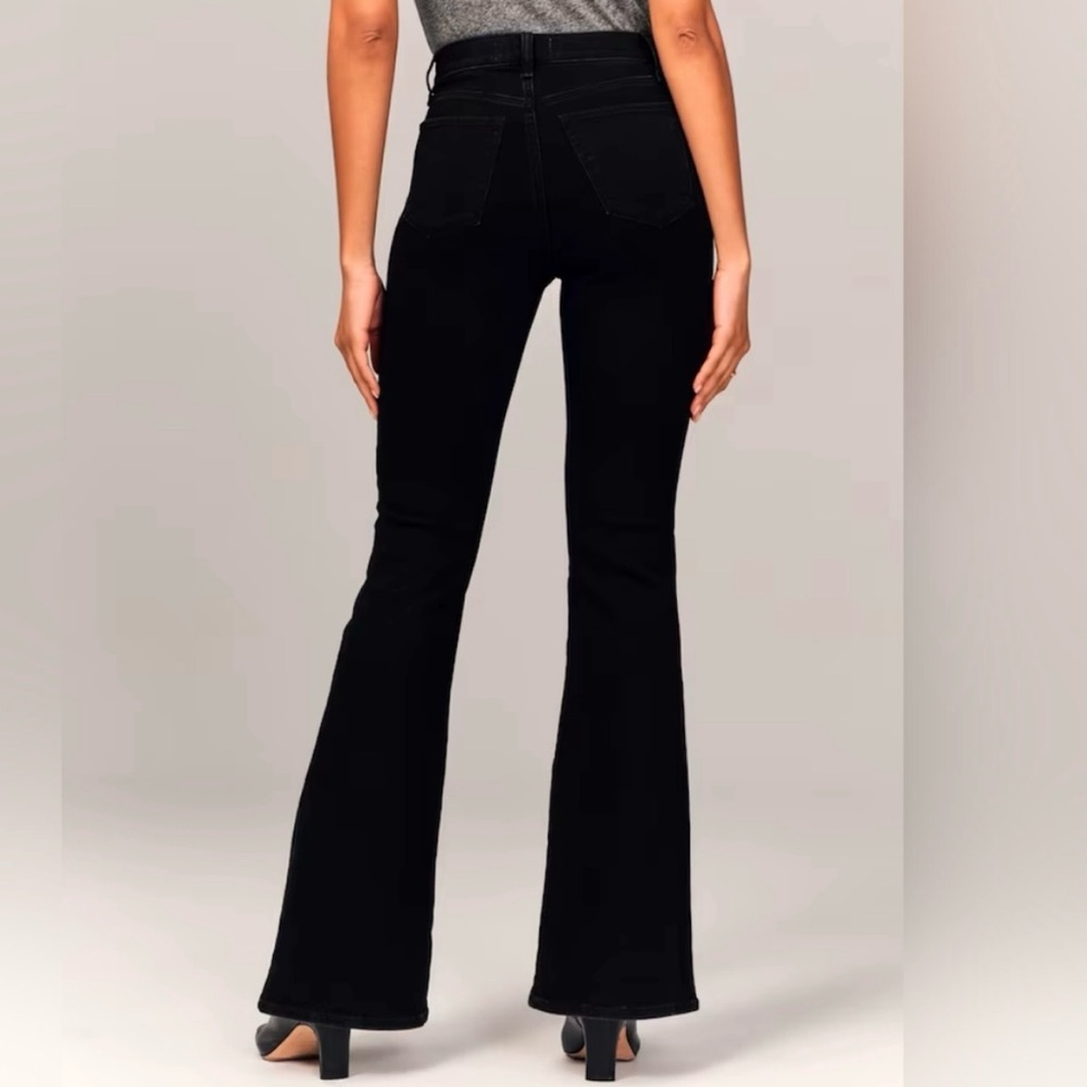 Abercrombie & Fitch Black Flare Ultra High Rise Jeans - Picture 4 of 8
